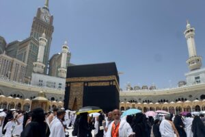 How about Hanafi? Shafi said: Menstruating women should make standard Haj intention, not conditional