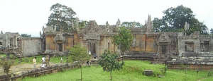 Centre of the Cambodian–Thai border dispute: 9th century The Temple of Preah Vihea ancient Hindu temple