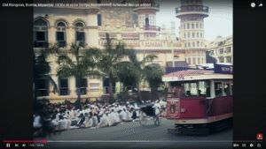 Old Rangoon, Burma, Myanmar 1930s in color [60fps,Remastered] w/sound design added