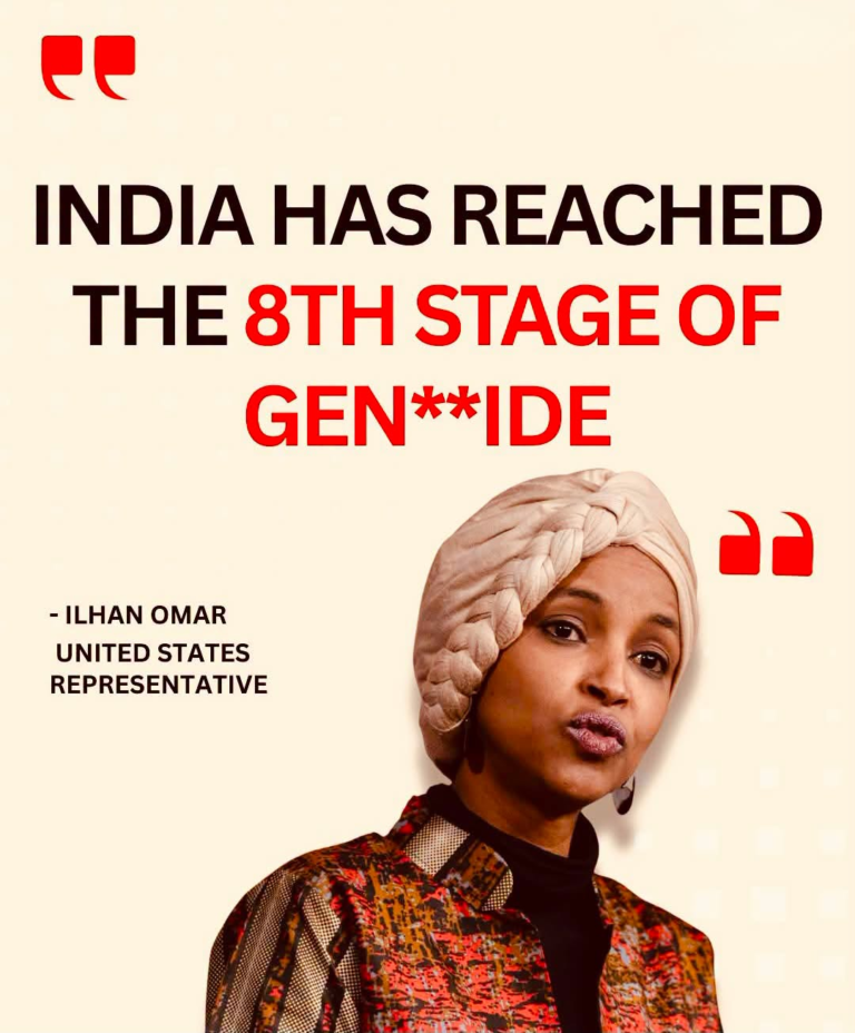Ilhan Omar says India has reached the 8th stage of genocide