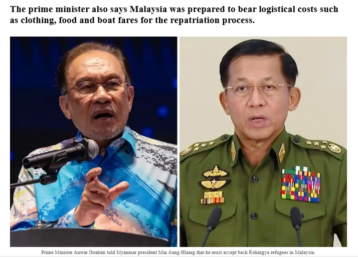 Anwar to invite Myanmar president to expedite Rohingya repatriation